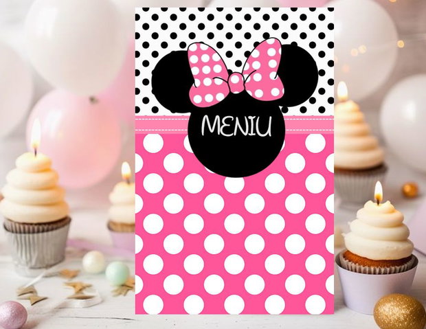 Toppere Minnie mouse roz personalizate
