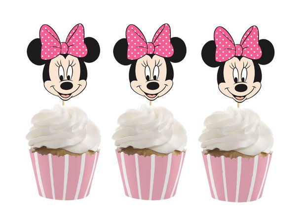 Toppere Minnie mouse roz decupate