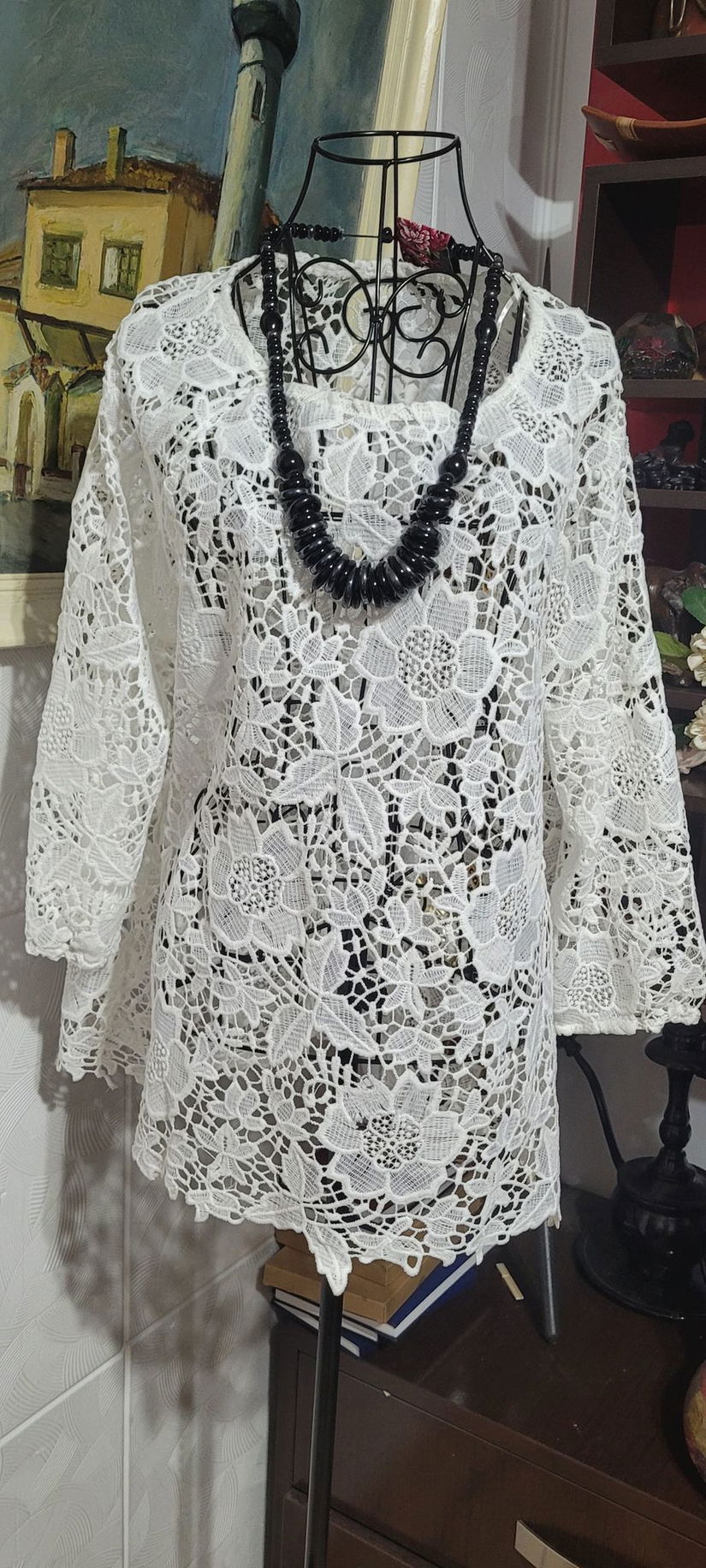 Bluza dantela guipure