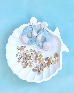 Cercei din lut polimeric SEASIDE TREASURES #C0254