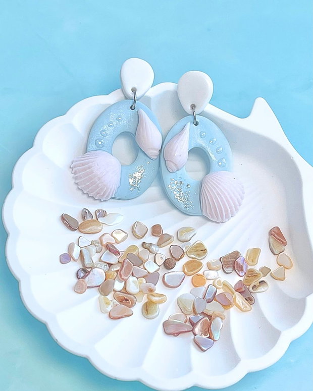 Cercei din lut polimeric SEASIDE TREASURES #C0254