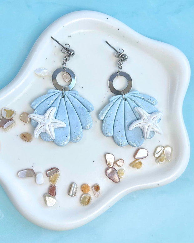 Cercei din lut polimeric DREAMY SHELLS #C0260