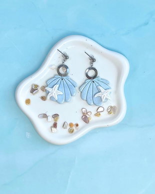 Cercei din lut polimeric DREAMY SHELLS #C0260