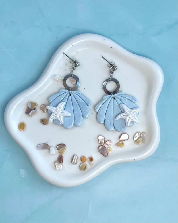 Cercei din lut polimeric DREAMY SHELLS #C0260