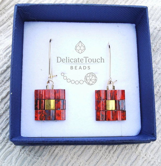 Cercei Tila Siena Patinat | Design Minimalist Geometric, tortite placate aur 14k