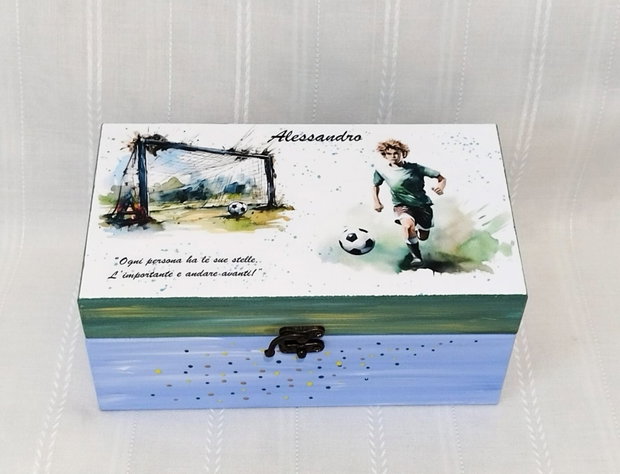 Cutie de amintiri cu fotbalist
