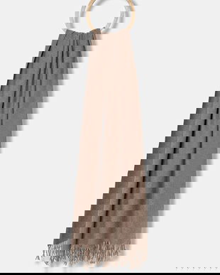 Answear.LAB esarfa de lana culoarea maro, neted