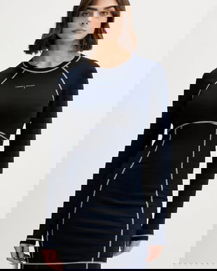 Tommy Jeans rochie culoarea bleumarin, mini, evazați, DW0DW21465