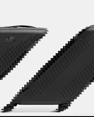 Gregory valiză Quadro culoarea negru, QUADRO.PRO.INT.CARRY.ON