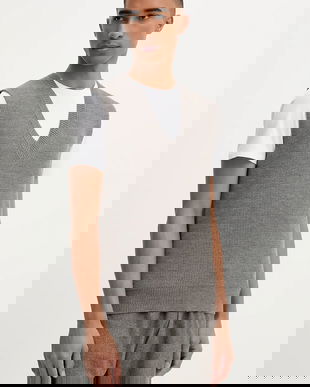 BARENA VENEZIA vestă de lână Knitwear Turlon culoarea maro, light, KNU5287.305