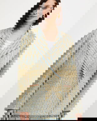 Forte Forte sacou cu doua randuri de nasturi, cu model, 14006.my.coat