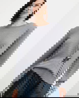 Simona Corsellini pulover de lână culoarea gri, light, A25CPMGE0301