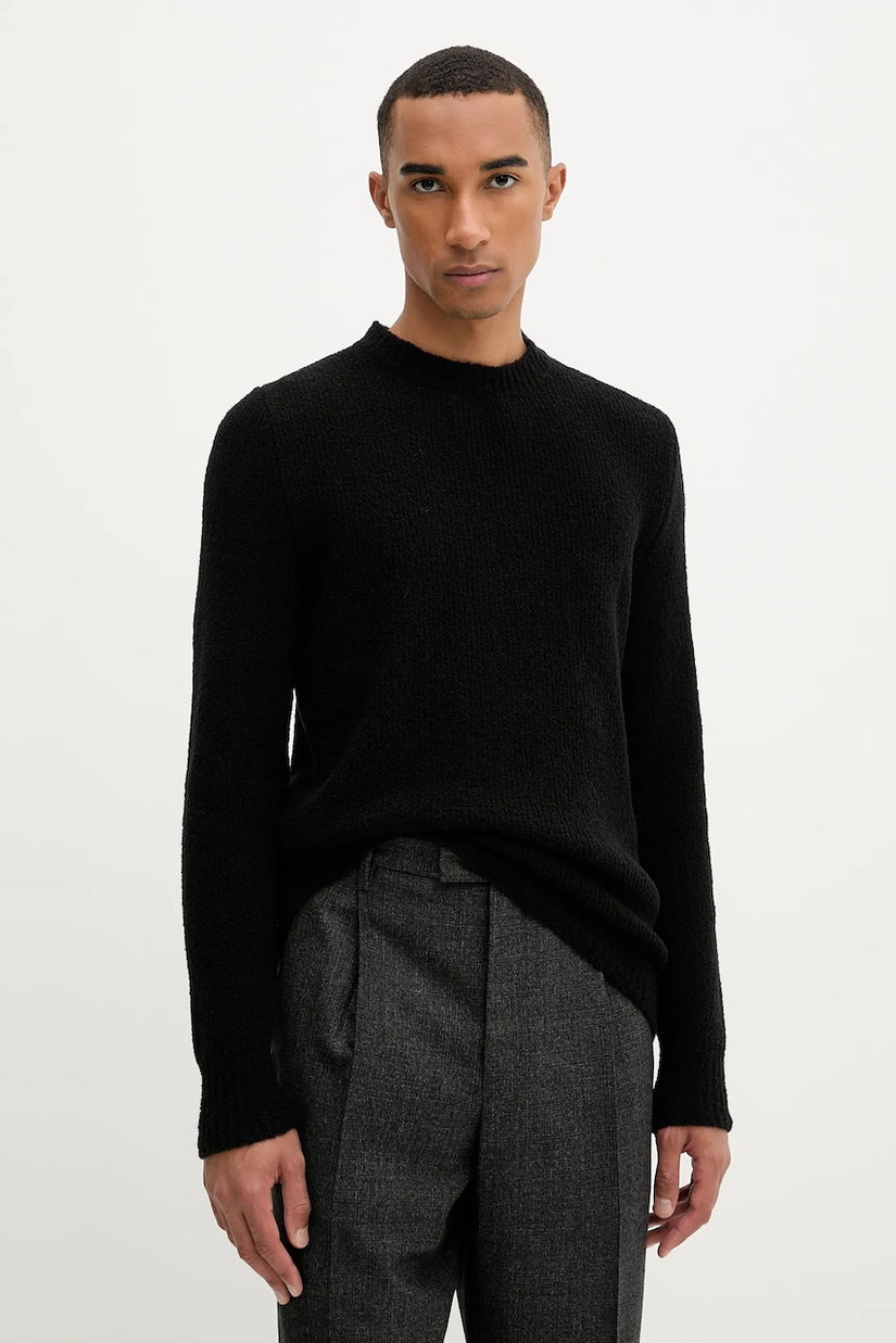 BARENA VENEZIA pulover de lână Knitwear Mareselo culoarea negru, cu turtleneck, KNU5294.509