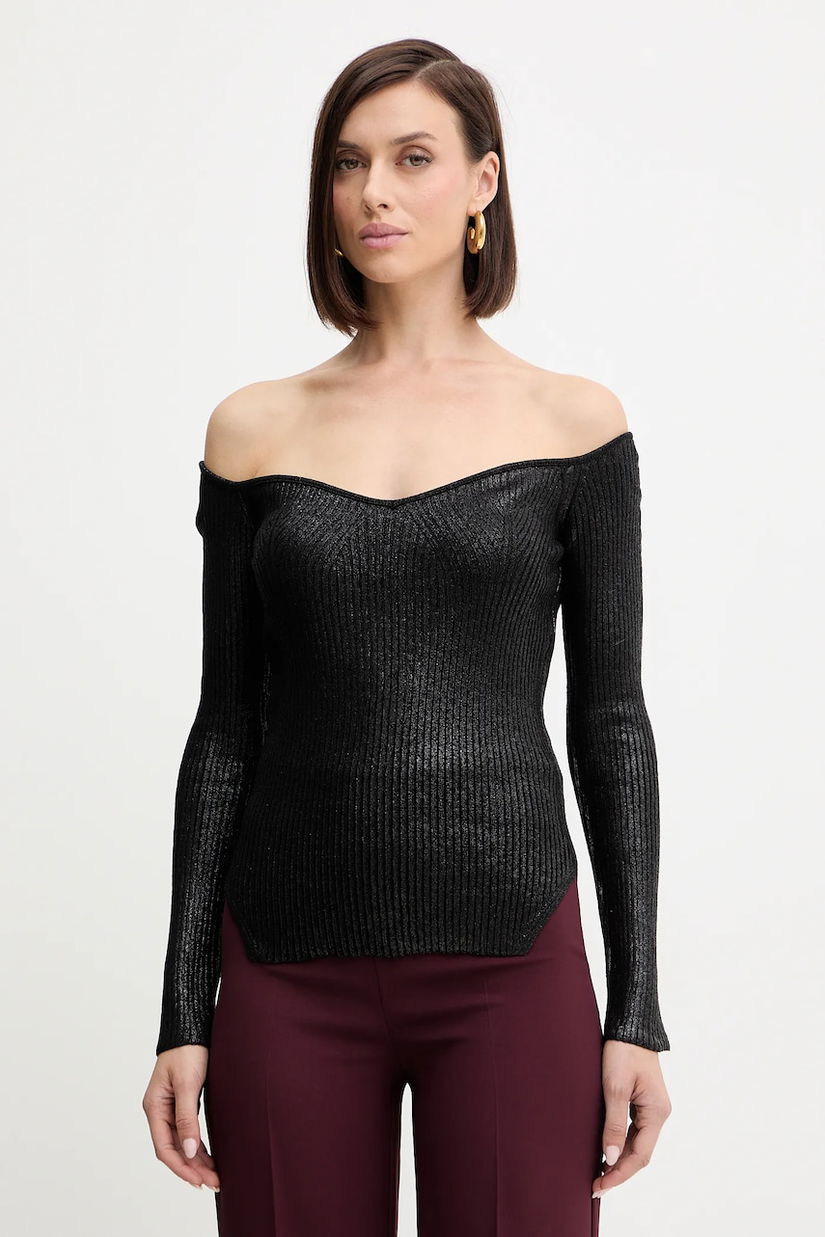 Simona Corsellini pulover culoarea negru, light, A25CPMGP0301