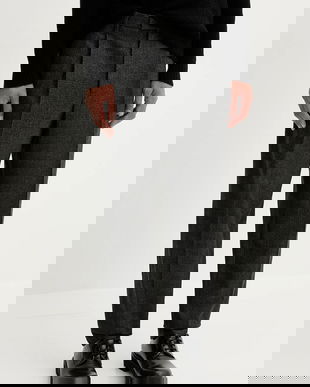 BARENA VENEZIA pantaloni de lână Pantalone Masco culoarea negru, cu fason chinos, PAU5500.501