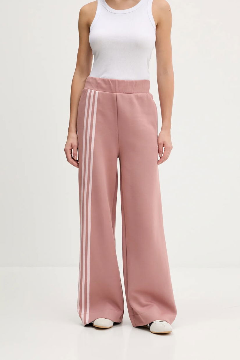 adidas Originals pantaloni de trening 3 Stripes culoarea portocaliu, cu imprimeu, JW3621