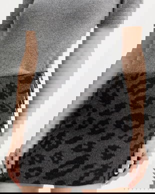 Silvian Heach fustă de lână GARCIA culoarea negru, mini, evazati, GPA25033MG