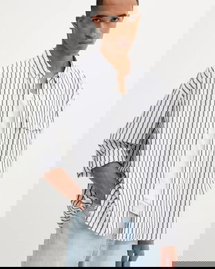 Levi's cămașă din bumbac culoarea alb, cu guler button-down, relaxed, 004GC