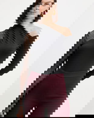 Simona Corsellini bluză culoarea negru, uni, A25CPMG00201