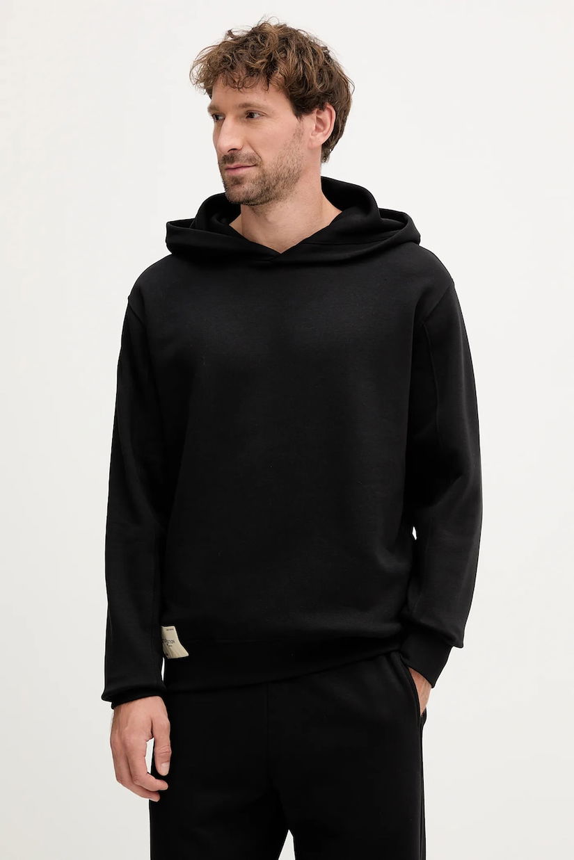 Alpha Industries bluză culoarea negru, cu glugă, uni, 156335.03