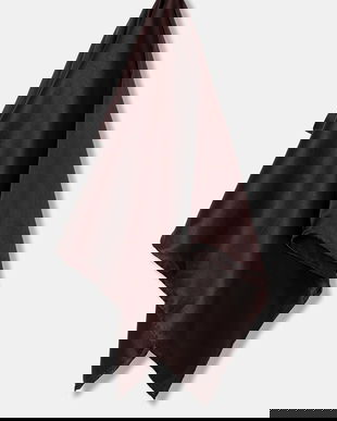 Answear.LAB esarfa de matase culoarea maro, neted