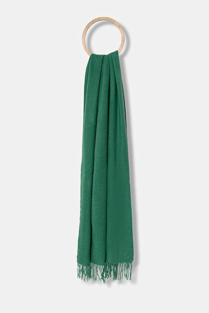 Answear.LAB esarfa de lana culoarea verde, neted