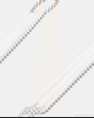 Answear.LAB esarfa de lana culoarea alb, neted