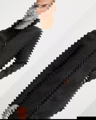 Jack Wolfskin hanorac fleece HIGH CURL culoarea negru, uni, A65074