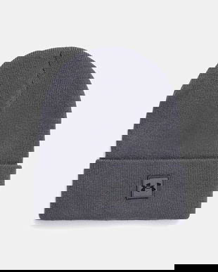Under Armour căciulă culoarea gri, din tricot gros, 1373155