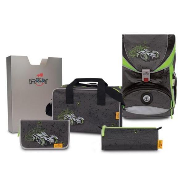 Ghiozdan echipat 5 piese, motiv Spider Car