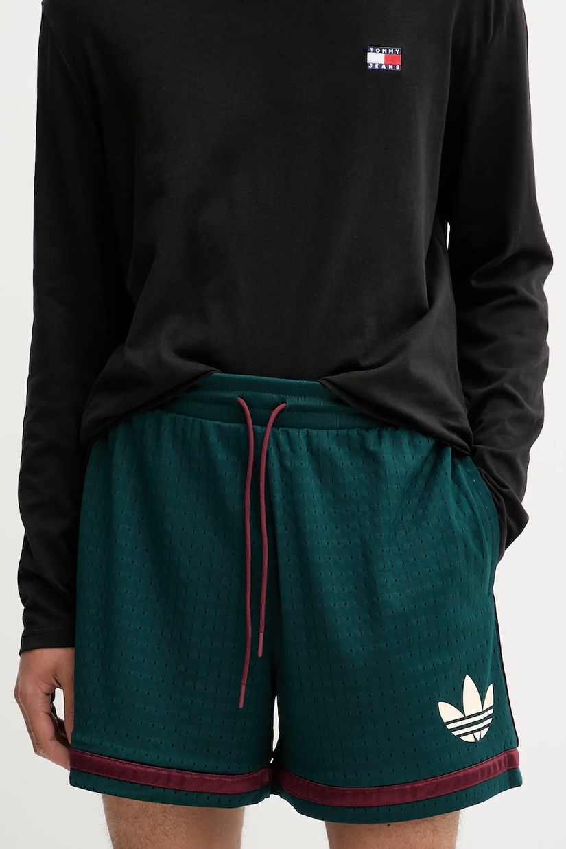 adidas Originals pantaloni scurți Warp Knit Short culoarea verde, JN1174