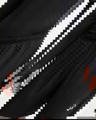 Asics pantaloni scurți de alergare culoarea negru, 2011D213