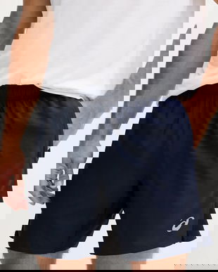 Asics pantaloni scurți de alergare culoarea bleumarin, 2011D213