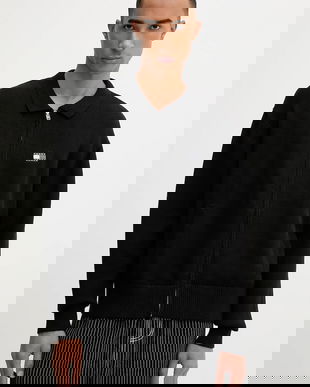 Tommy Jeans cardigan din bumbac culoarea negru, DM0DM22106