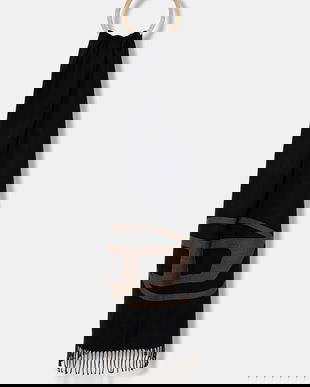 Diesel eșarfă de lână S-IMON culoarea maro, cu imprimeu, A17572.0AKBM