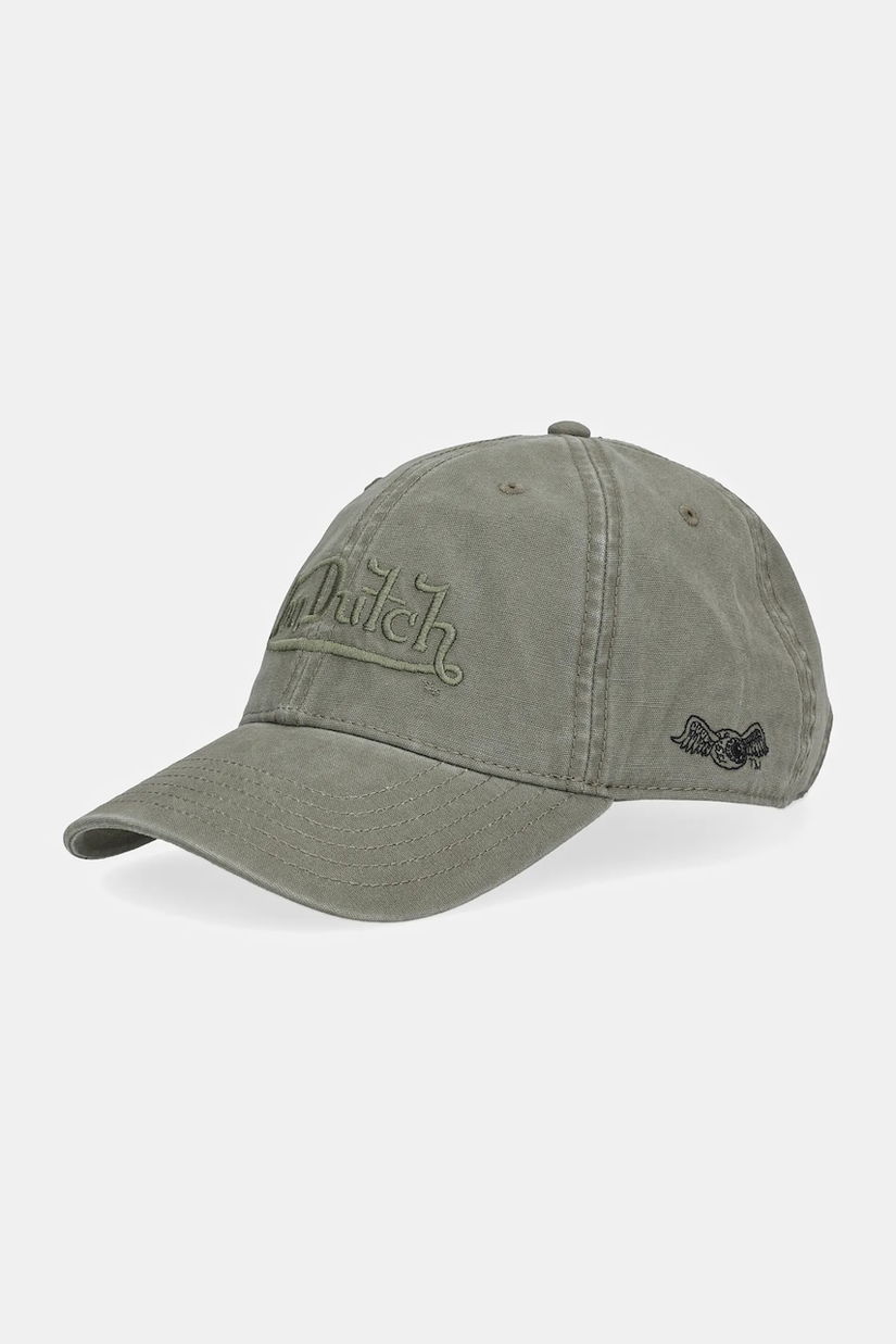 Von Dutch șapcă de baseball din bumbac culoarea verde, VD.0.CAS1.FORESTNK