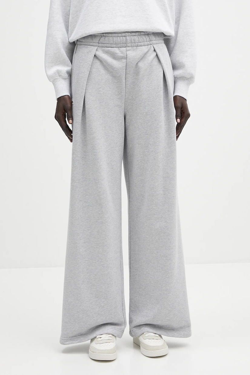 Lacoste pantaloni de bumbac culoarea gri, melanj, XF0114