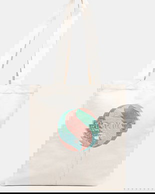 Fiorucci geantă de bumbac Lollipop Print Canvas Tote culoarea bej, U02SPABA275CO03WH02