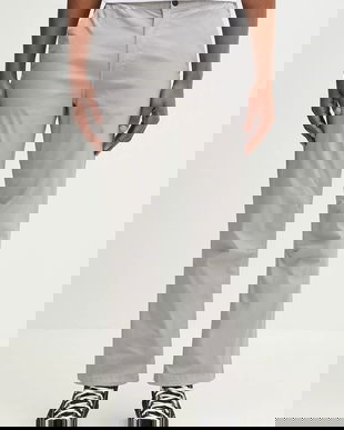 Napapijri pantaloni M-Massi Chino bărbați, culoarea gri, drept, NP0A4IDUH621