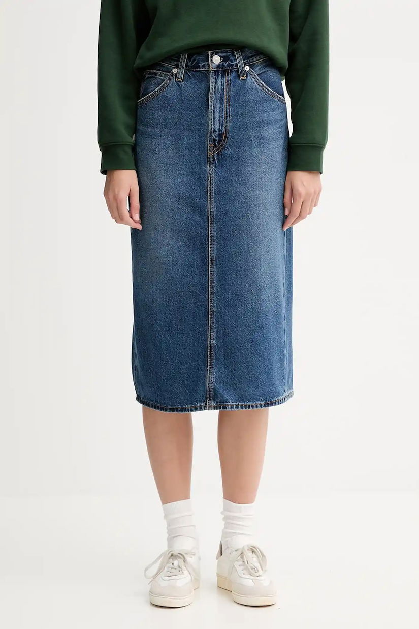 Levi's fustă jeans midi, drept, 001VH