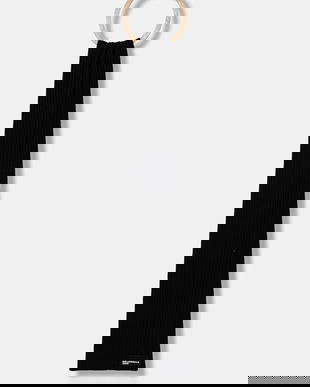 Karl Lagerfeld Jeans eșarfă din amestec de lână culoarea negru, melanj, A4W33084