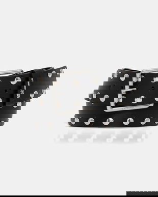 Karl Lagerfeld Jeans curea de piele culoarea negru, A4W33099