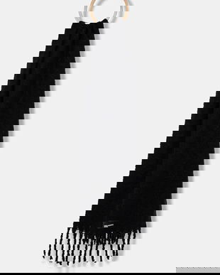 Karl Lagerfeld Jeans fular culoarea negru, uni, A4W33101