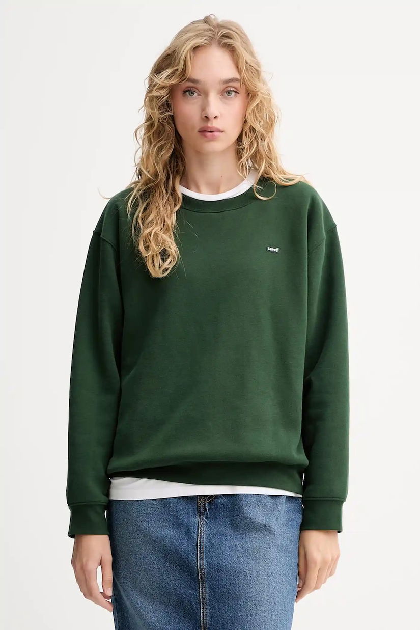 Levi's bluză culoarea verde, uni, A5942