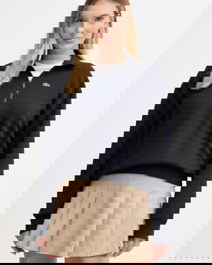 Lacoste bluză culoarea negru, uni, SF5271