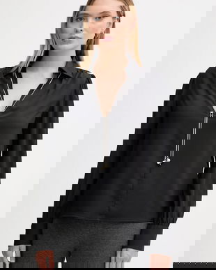 Gaudi bluză culoarea negru, uni, 521FD45009