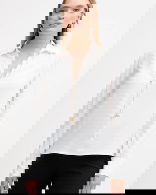 Gaudi bluză culoarea alb, uni, 521FD45009