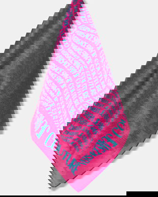 Versace Jeans Couture eșarfă de mătase culoarea roz, cu model, 79HA7H01 ZG406