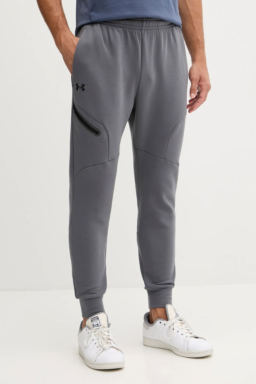 Under Armour pantaloni de trening Unstoppable Fleece culoarea bej, uni, 1389353
