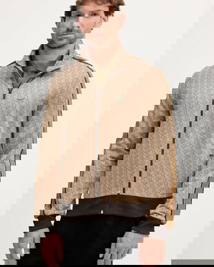 Lacoste bluza culoarea bej, modelator, SH1368